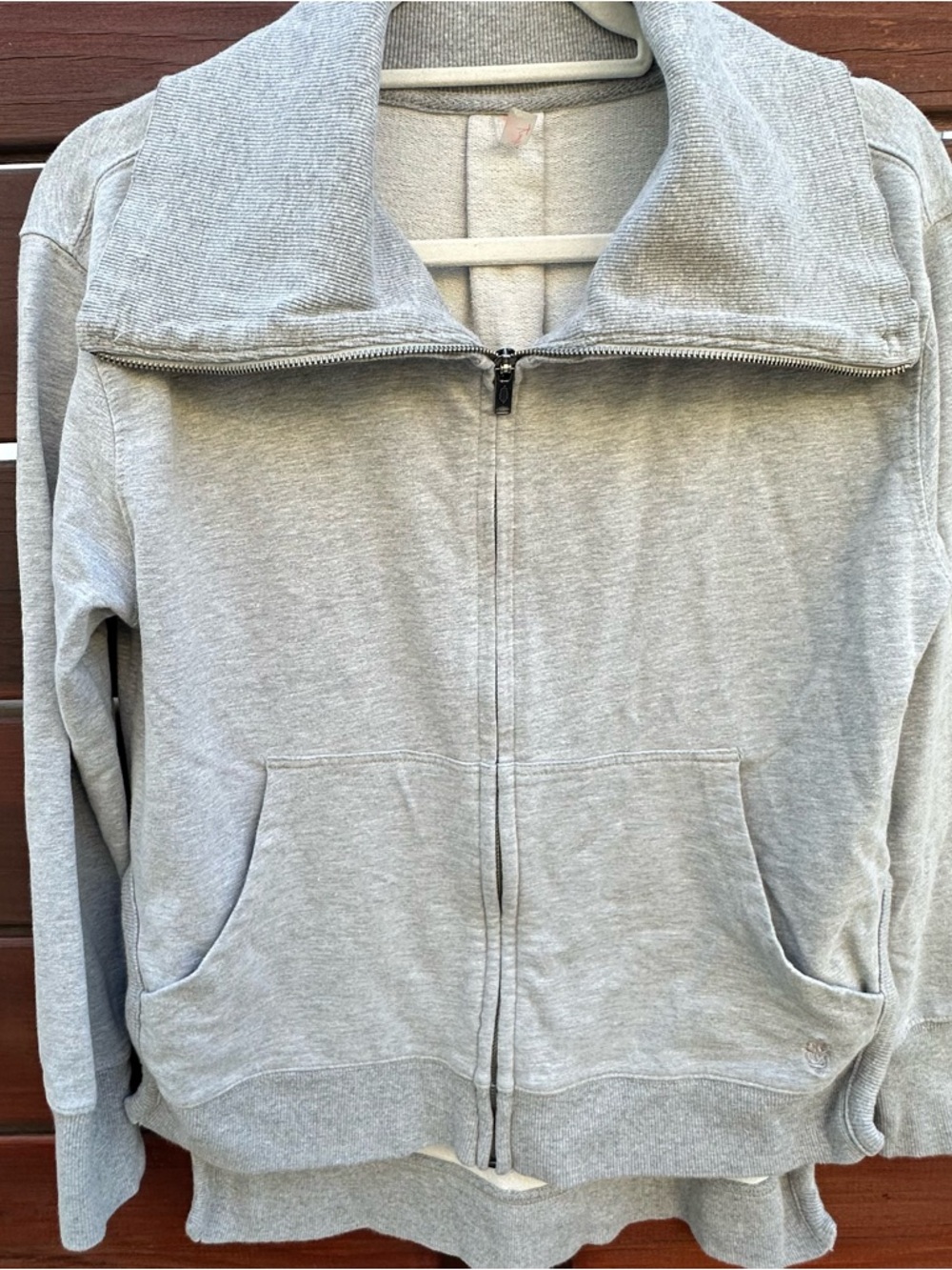 FP Movement by Free People Light Gray Full-Zip Sweatshirt Hoodie